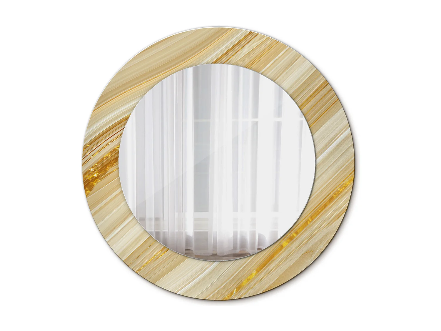 Decoratieve ronde spiegel - abstract patroon - 50 cm