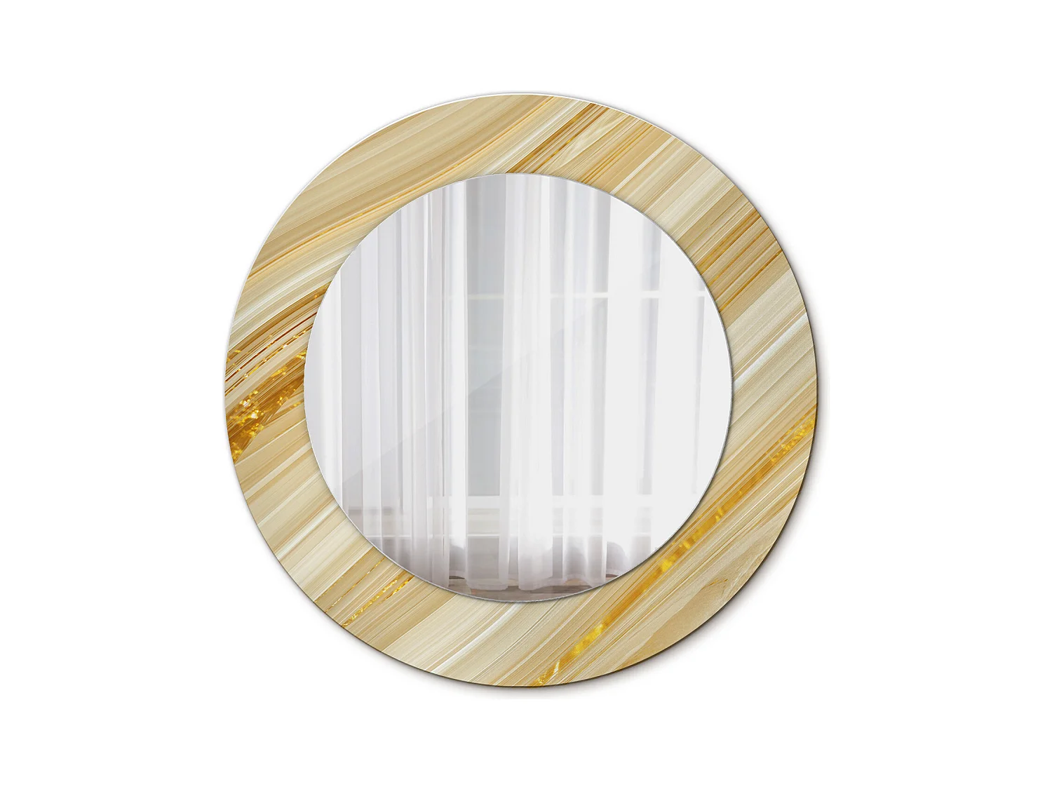 Dekorativer runder Spiegel - Abstraktes Muster - 50 cm