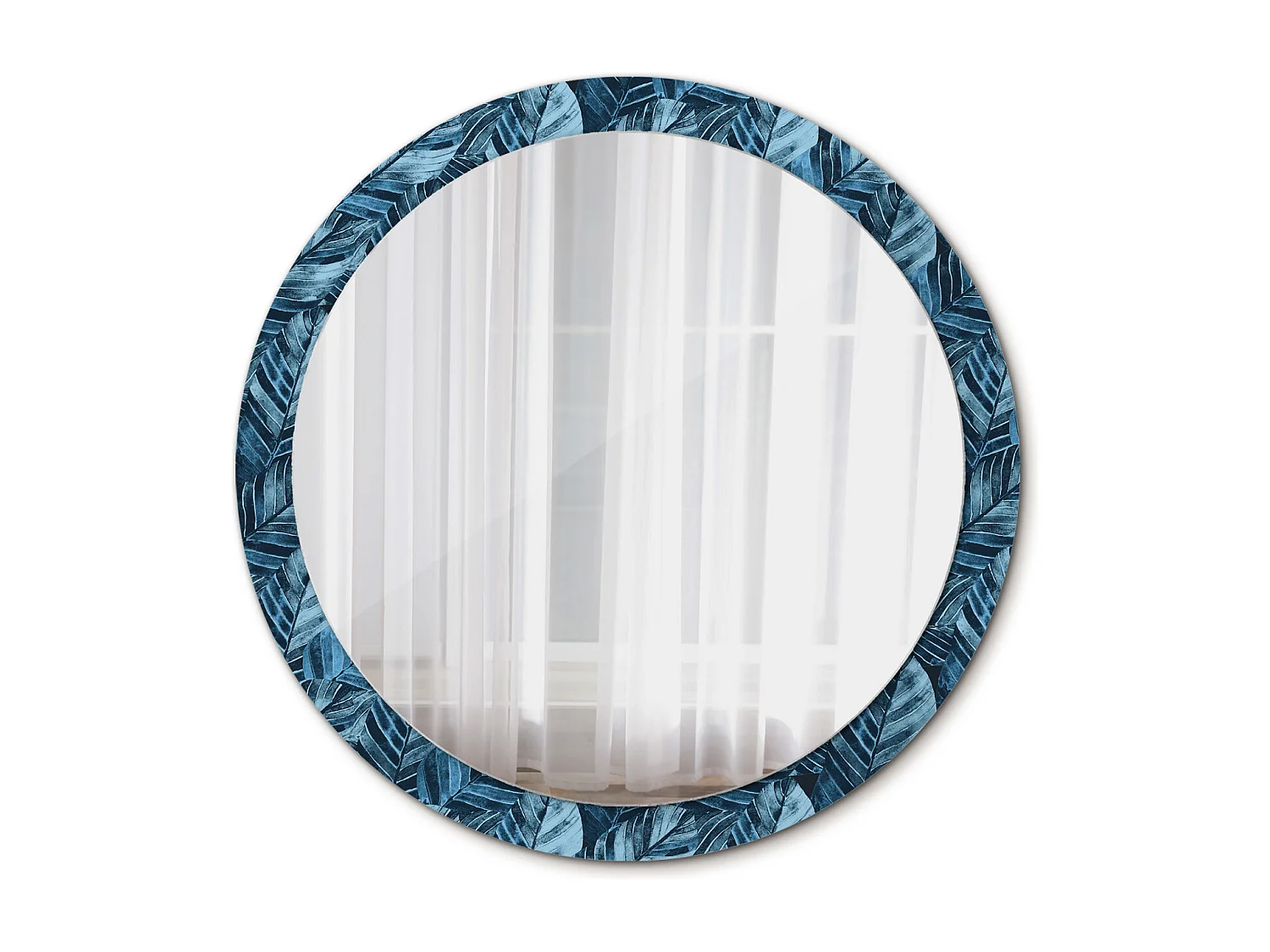 Dekorativer runder Spiegel – Dschungelblätter – 100 cm