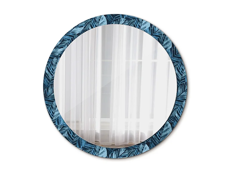 Dekorativer runder Spiegel – Dschungelblätter – 100 cm