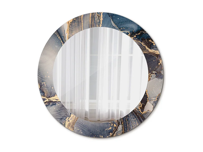 Miroir rond décoratif - Peintures abstraites - 60 cm