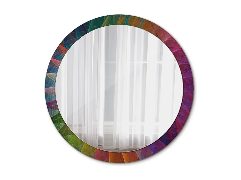 Dekorativer runder Spiegel - Farbpalette - 100 cm