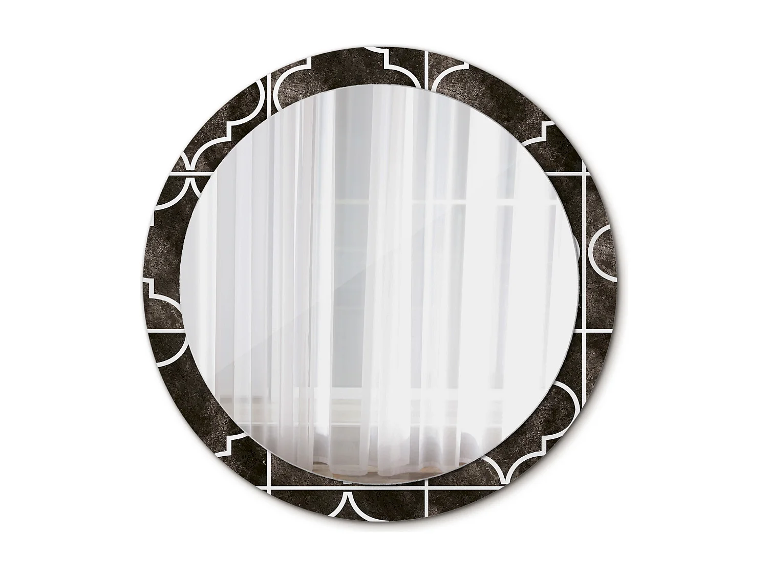 Decoratieve ronde spiegel - antiek design - 90 cm