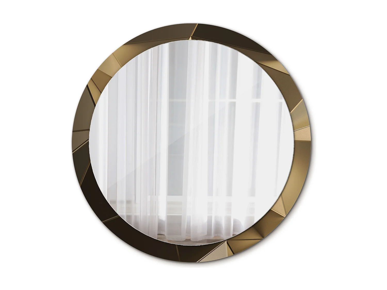 Dekorativer runder Spiegel - Moderne Abstraktion - 100 cm