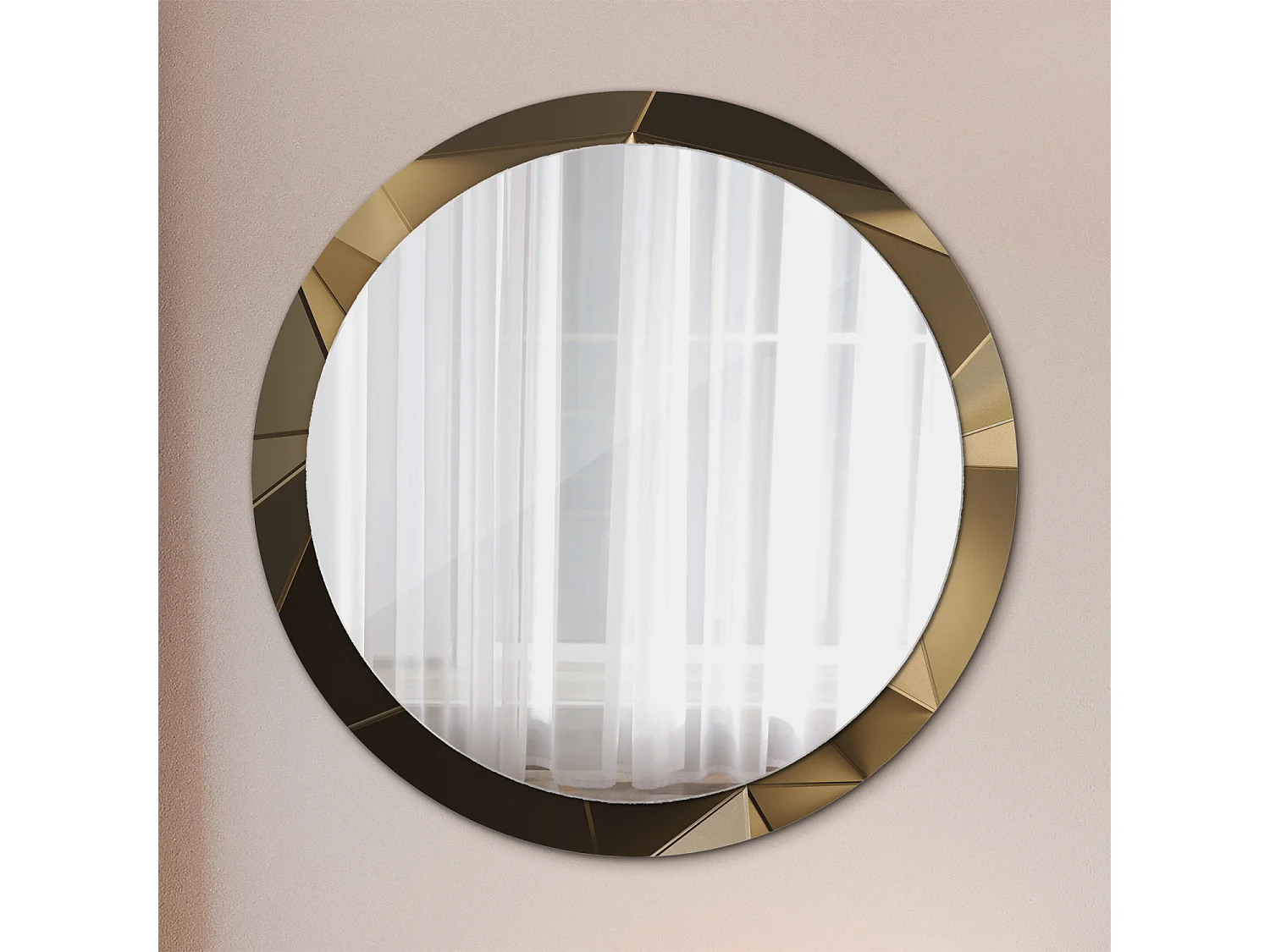 Dekorativer runder Spiegel - Moderne Abstraktion - 100 cm