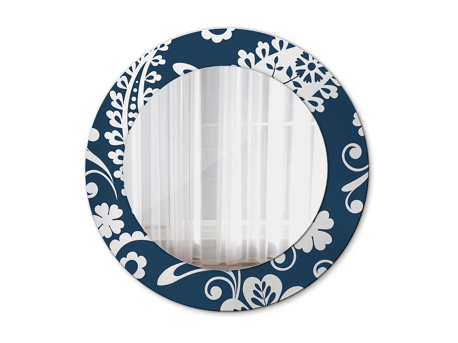 Decoratieve ronde spiegel - Paisley compositie - 50 cm
