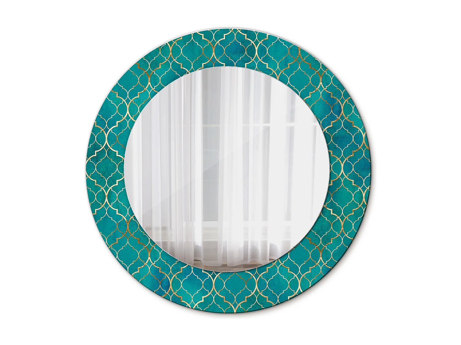 Decoratieve ronde spiegel - kleurcompositie - 50 cm