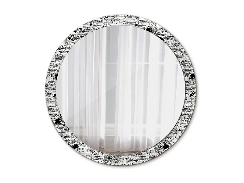 Miroir rond décoratif - Doodles - 100 cm