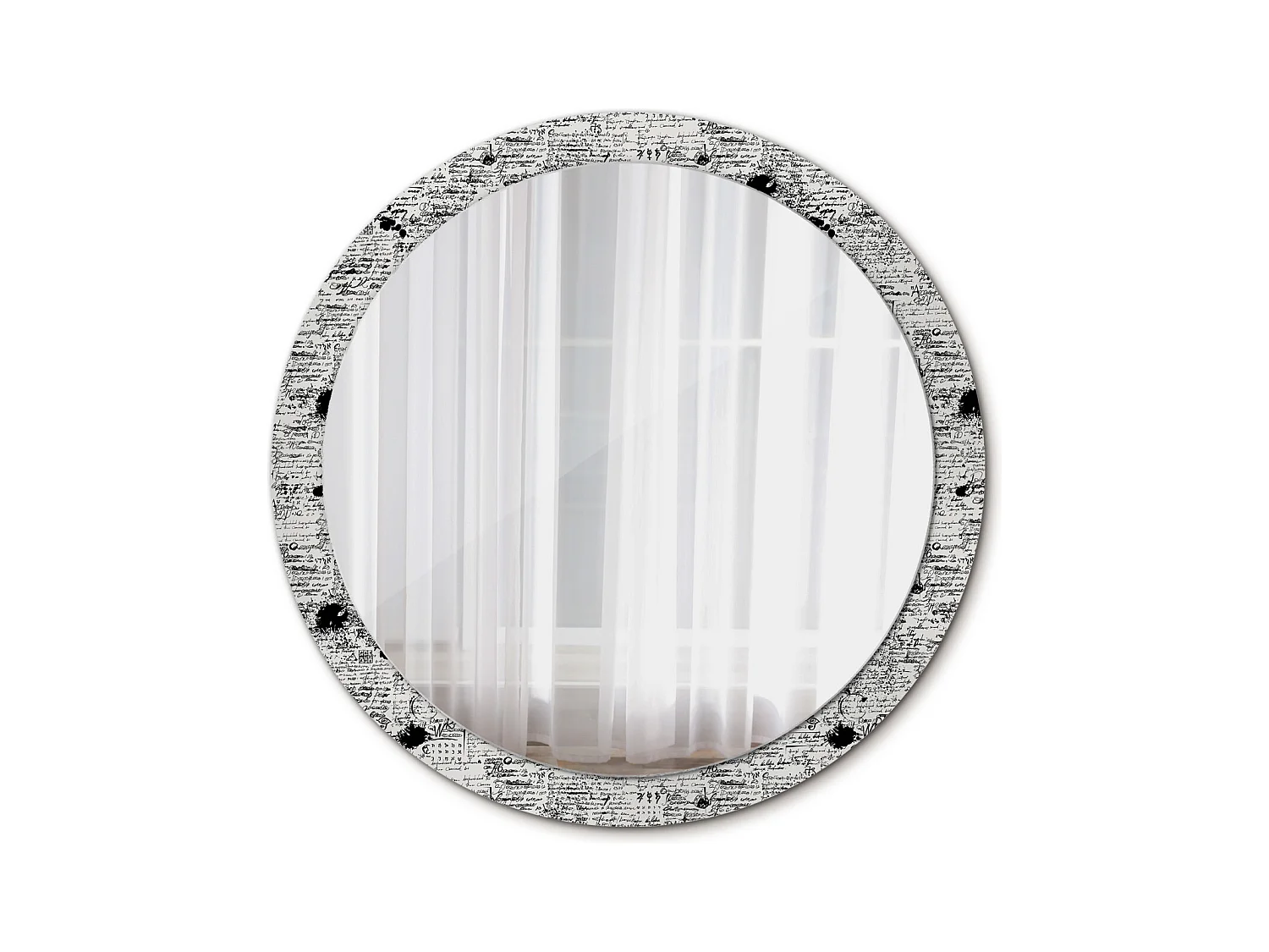 Miroir rond décoratif - Doodles - 100 cm