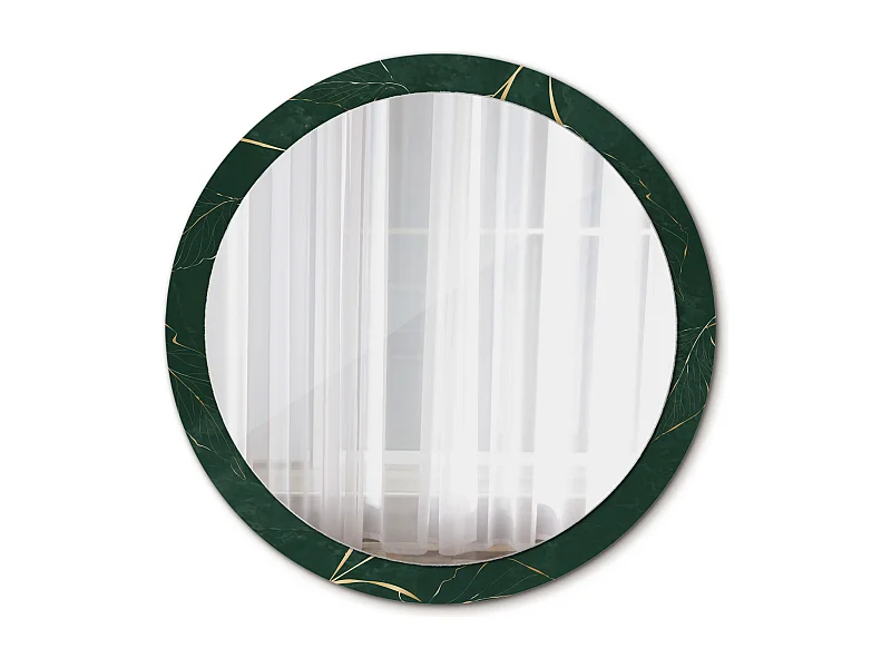 Runder dekorativer Spiegel - Blattumriss - 100 cm