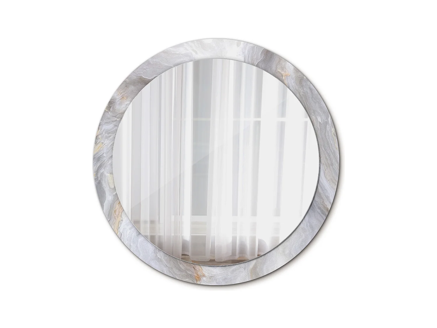 Ronde decoratieve spiegel - Abstract Marmer - 90 cm