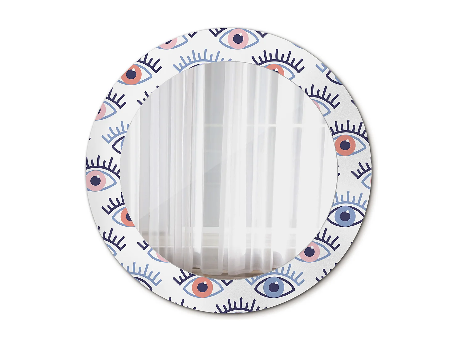 Dekorativer runder Spiegel - Augen - 60 cm