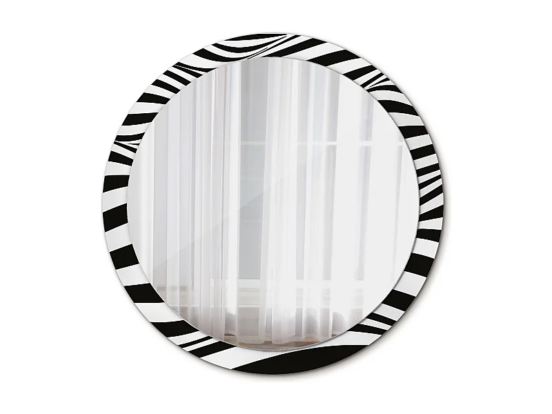 Dekorativer runder Spiegel - Abstrakte Welle - 100 cm