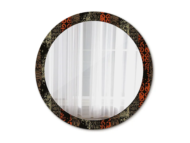Runder dekorativer Spiegel - Grunge-Muster - 90 cm