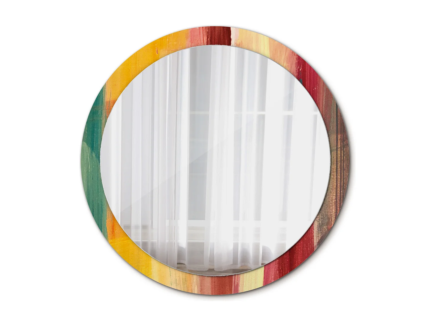 Miroir rond décoratif - Image abstraite - 100 cm