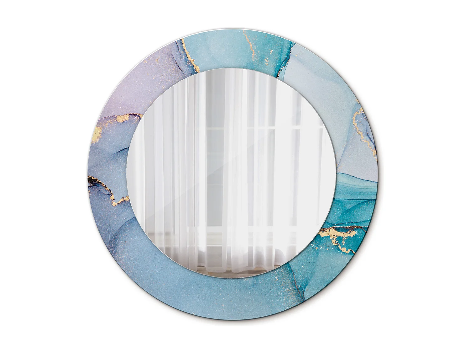 Ronde decoratieve spiegel - Abstract Fluid - 50 cm