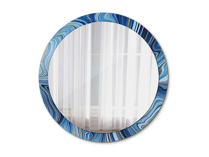 Miroir rond décoratif - Rivière de marbre - 100 cm