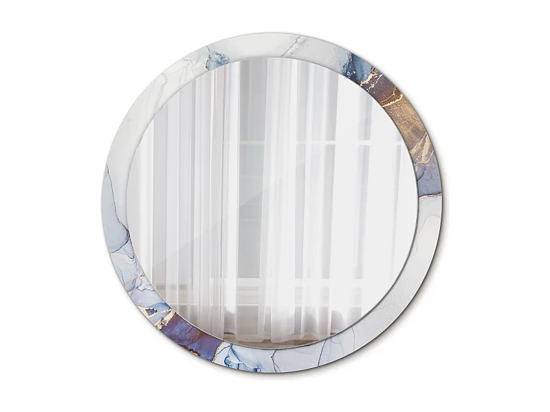 Dekorativer runder Spiegel - Abstrakte Kunst - 100 cm