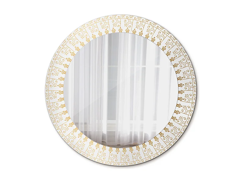 Dekorativer runder Spiegel - Indisches Mandala - 60 cm