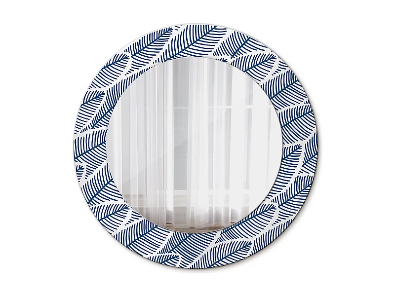 Ronde decoratieve spiegel - bladeren - 50 cm