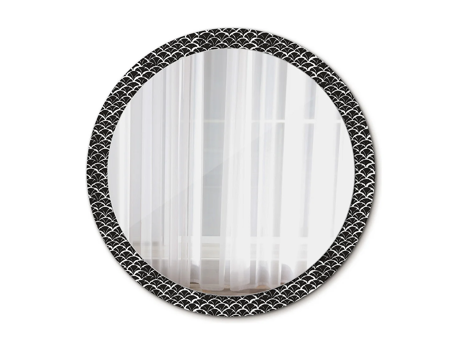 Runder dekorativer Spiegel - Orientalische Schuppen - 100 cm