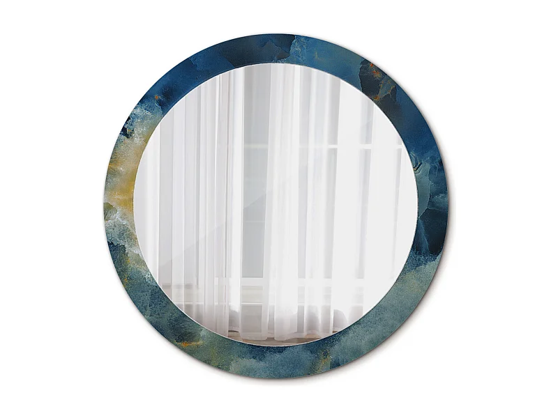 Miroir rond décoratif - Marbre Onyx - 80 cm