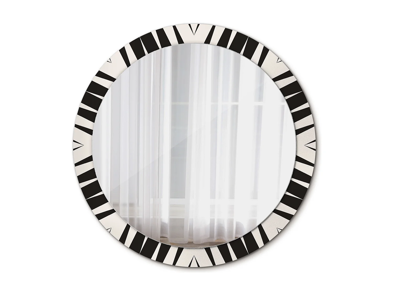 Specchio rotondo decorativo - Geometria astratta - 90 cm