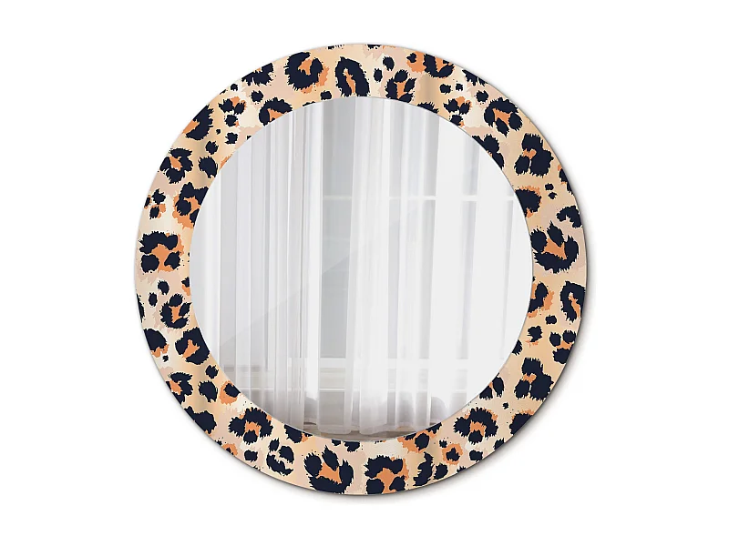 Miroir rond décoratif - Motif à pois - 70 cm