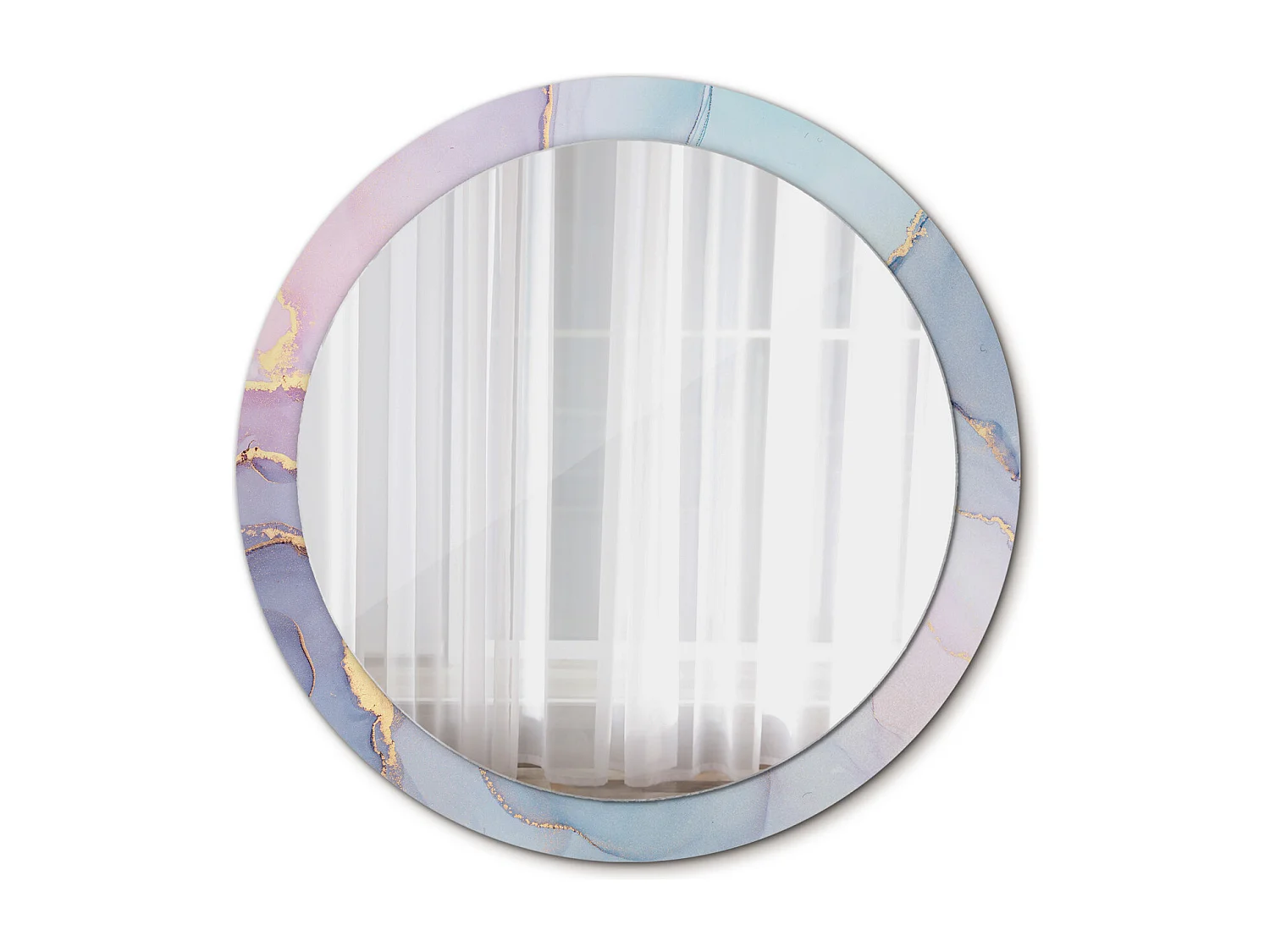 Ronde decoratieve spiegel - Abstract Fluid - 90 cm