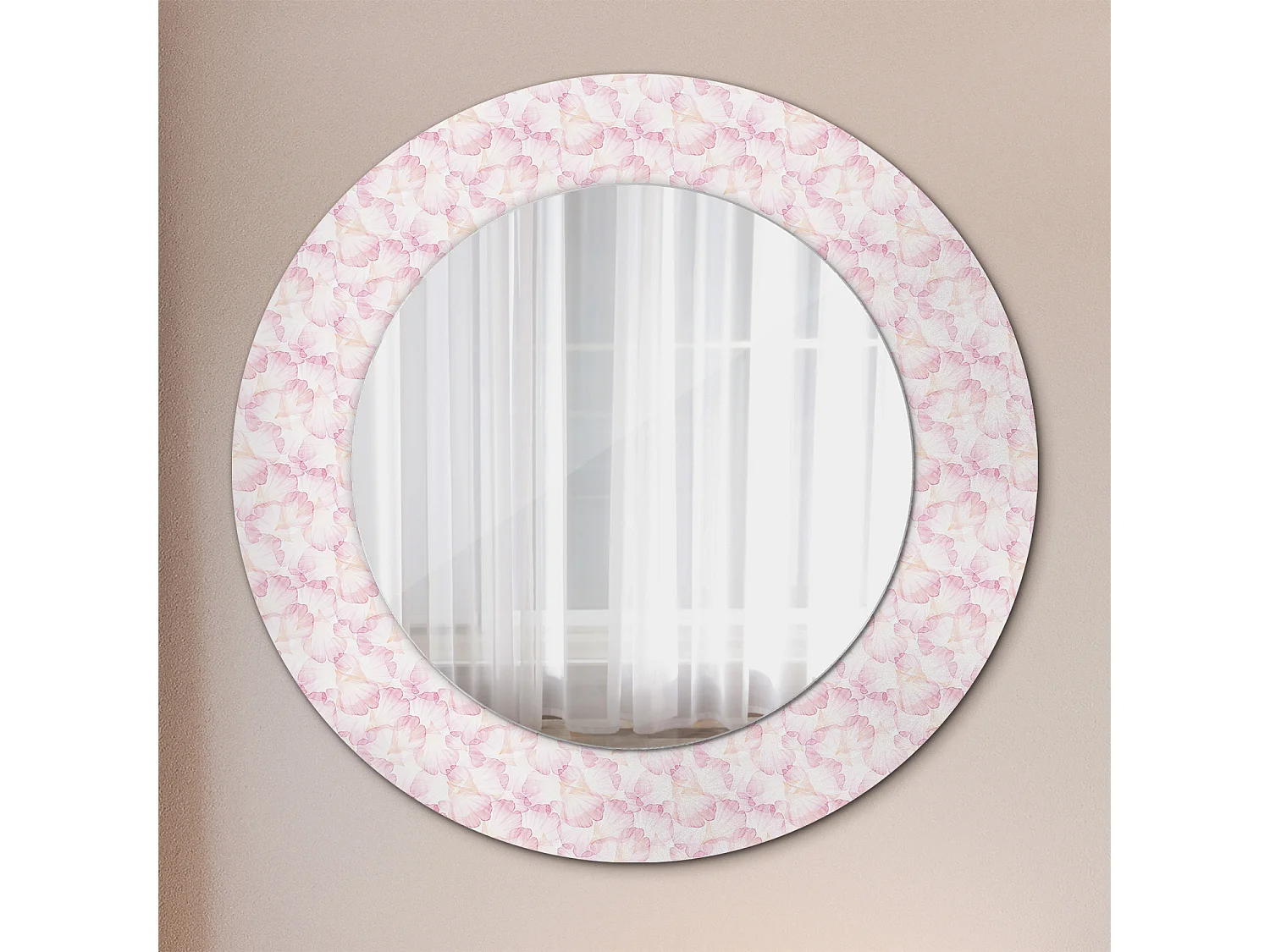 Decoratieve ronde spiegel – bloemblaadjes – 50 cm