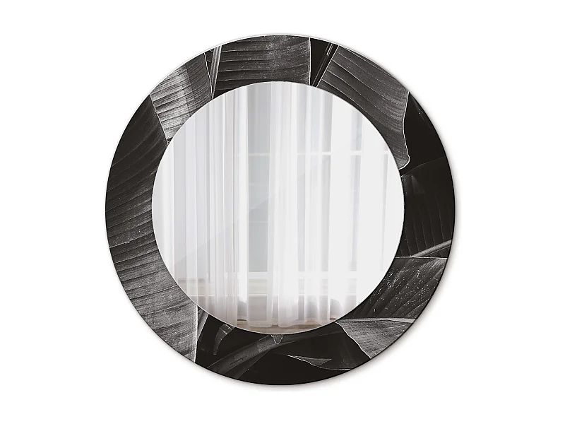 Dekorativer runder Spiegel – Tropische Palmen – 50 cm