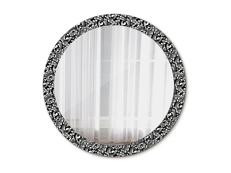 Ronde decoratieve spiegel - ornament - 90 cm