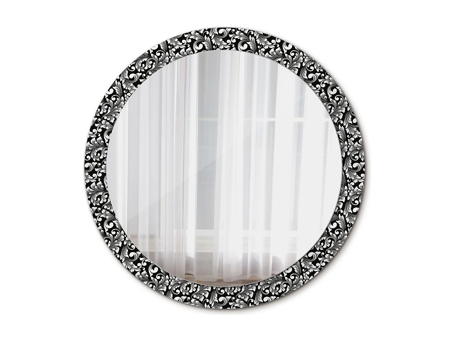 Ronde decoratieve spiegel - ornament - 90 cm