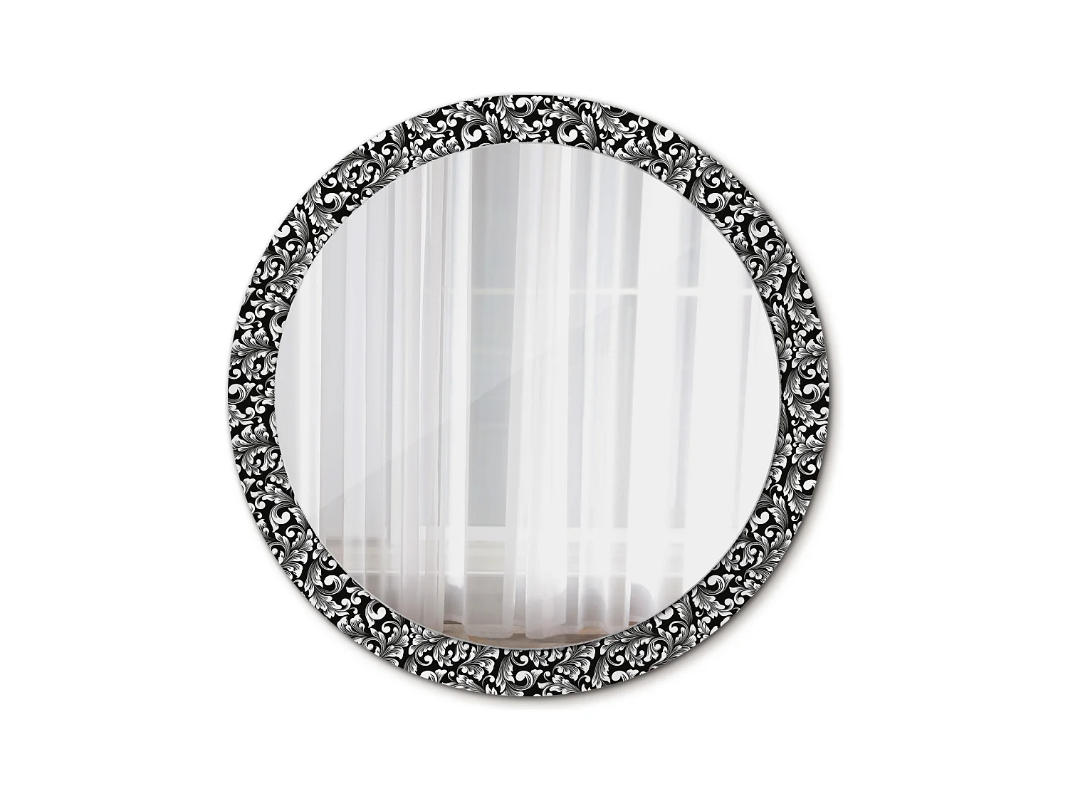 Miroir rond décoratif - Ornement - 90 cm