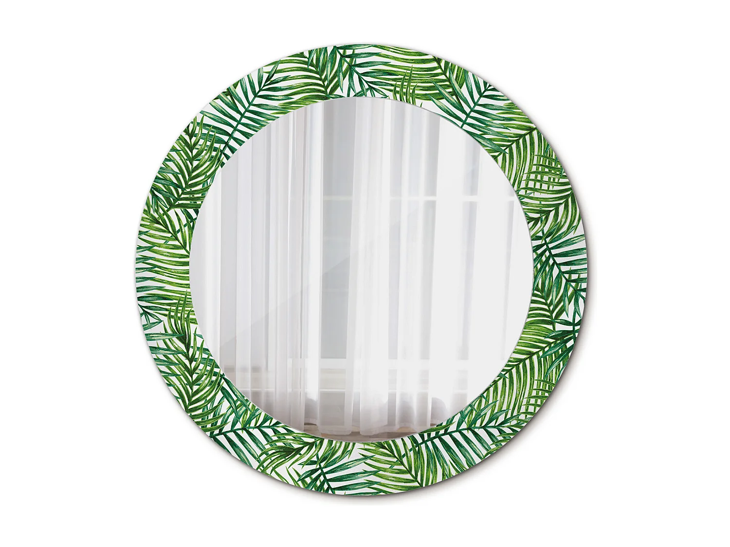 Ronde decoratieve spiegel – Tropische Palm – 60 cm