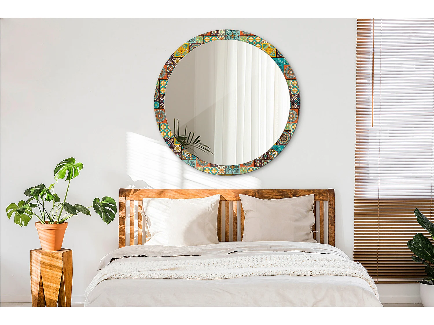 Decoratieve ronde spiegel - Arabisch motief - 100 cm