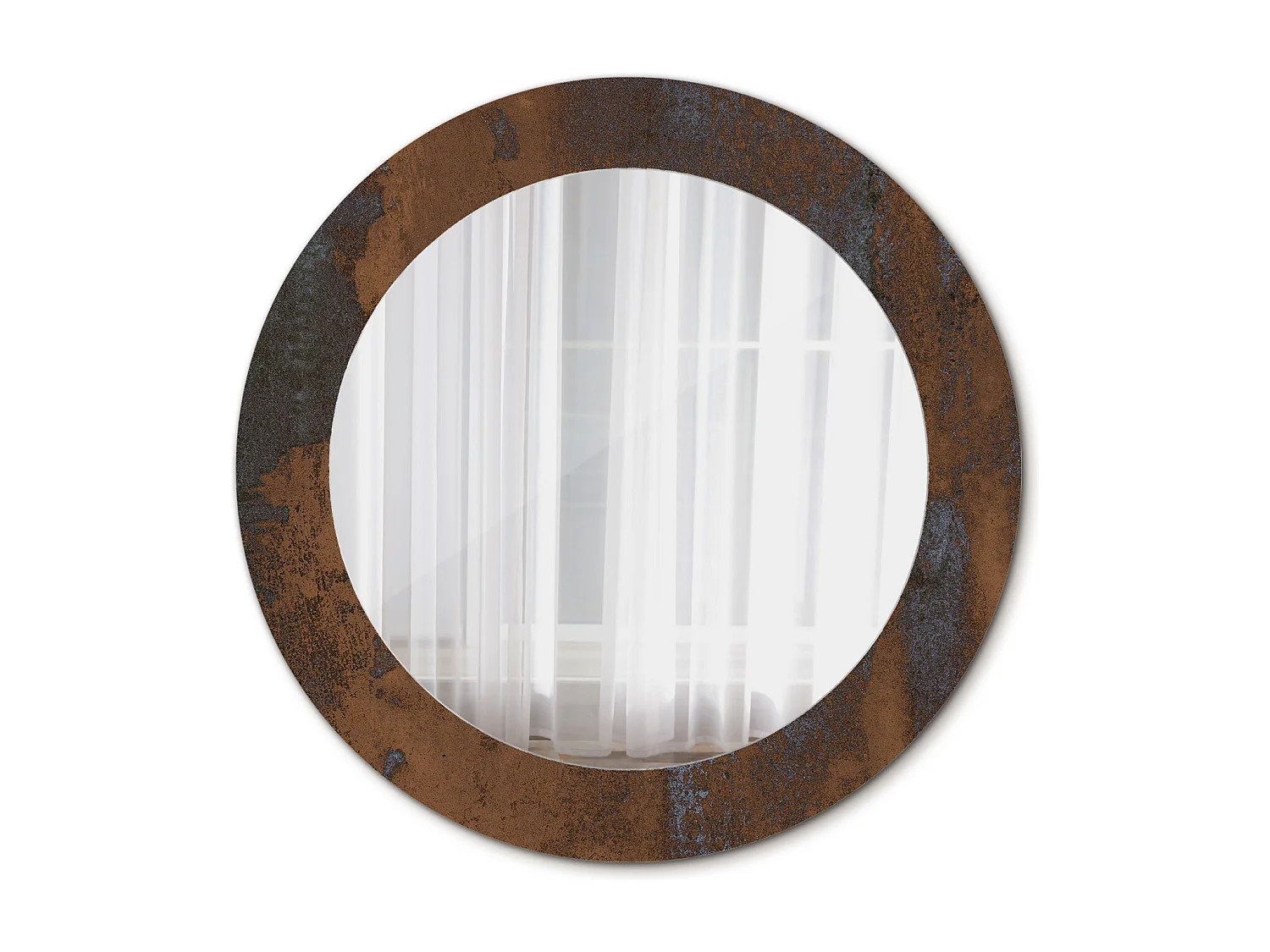 Ronde Decoratieve Spiegel – Rustiek Metaal – 60cm