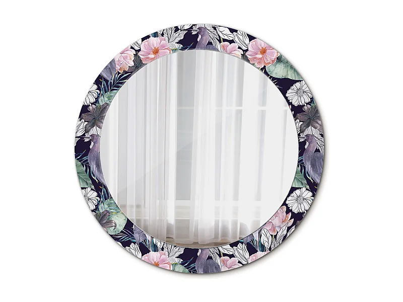 Miroir rond décoratif - Marbre Onyx - 70 cm