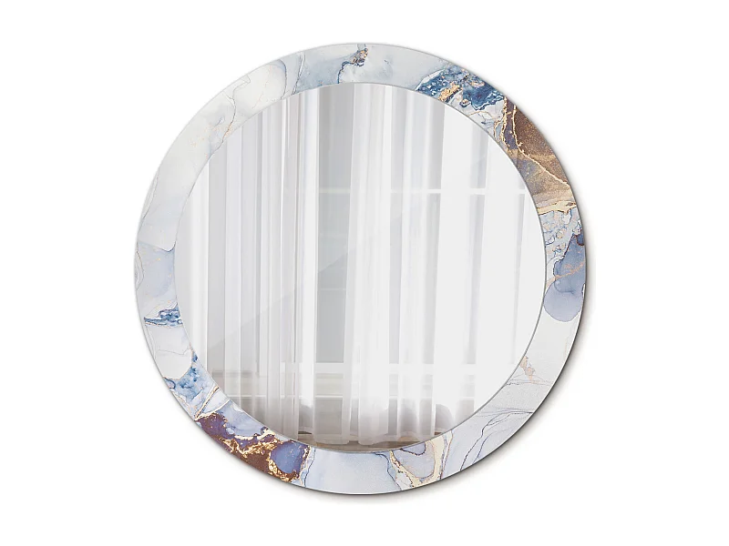 Dekorativer runder Spiegel - Abstrakte Kunst - 80 cm