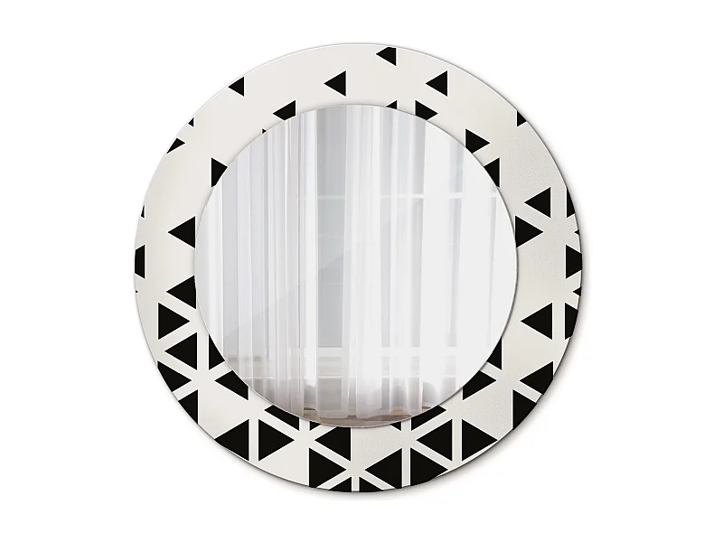 Dekorativer runder Spiegel - Geometrische Abstraktion - 50 cm