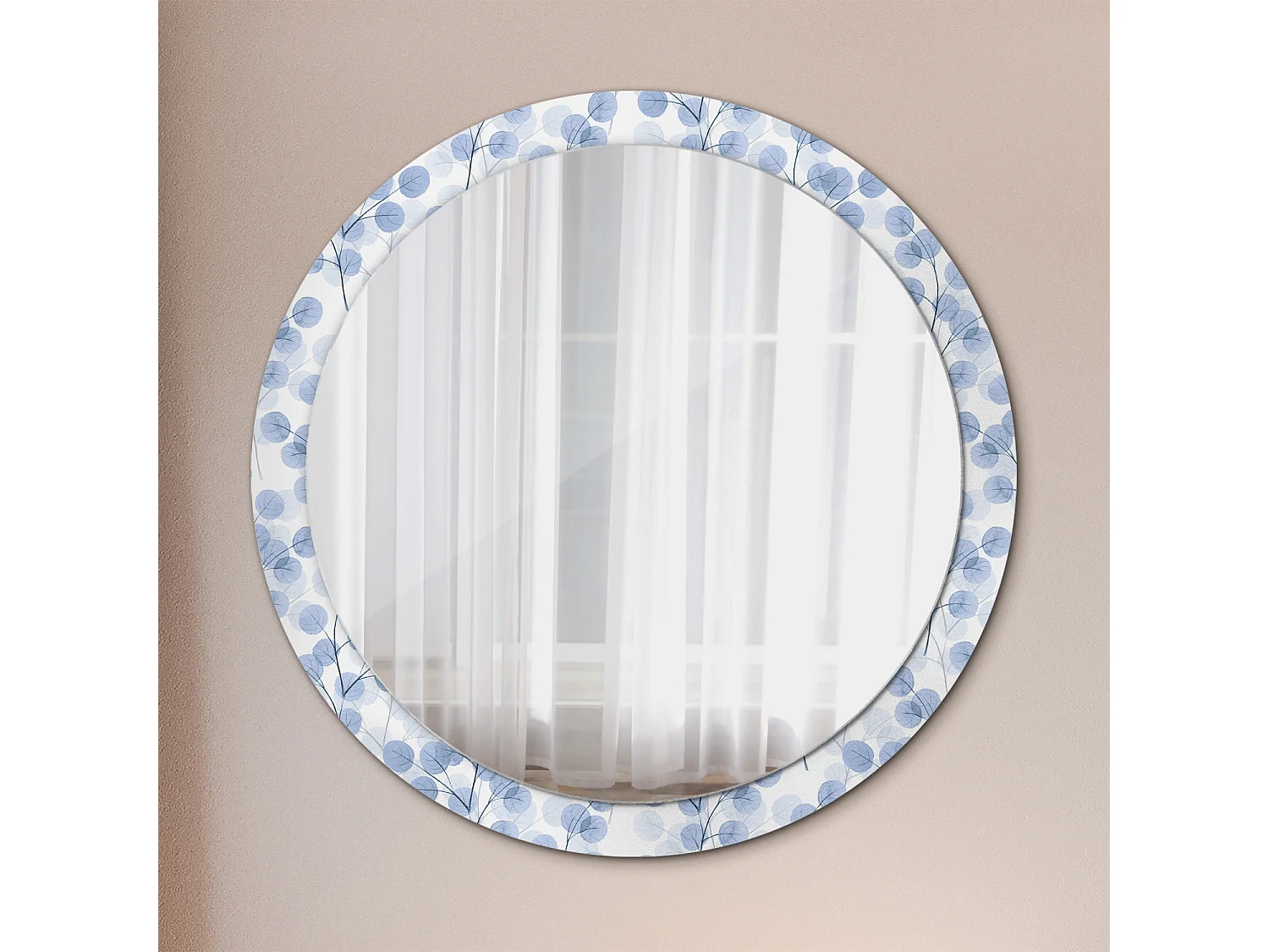 Dekorativer runder Spiegel – Astblätter – 100 cm
