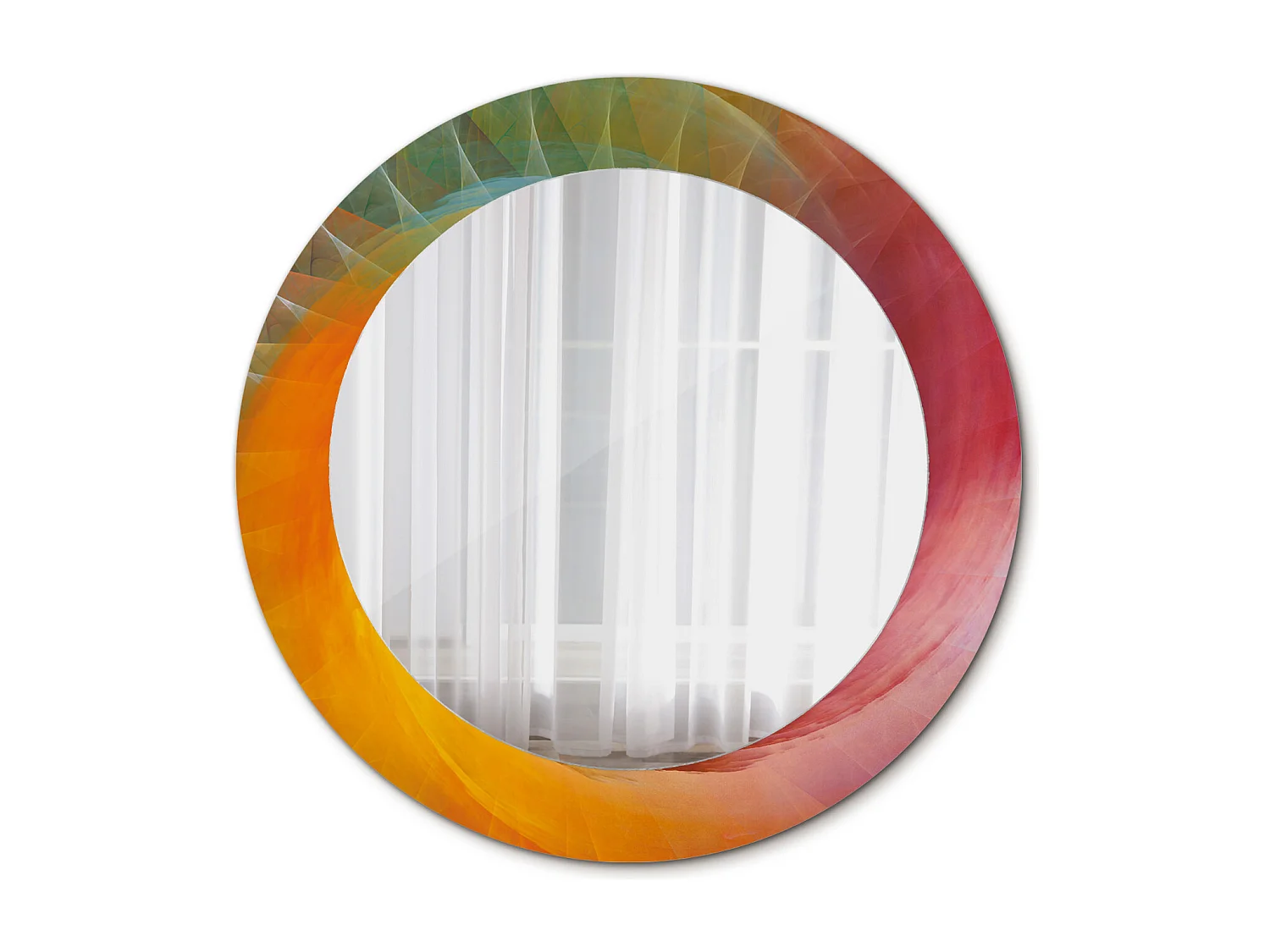 Dekorativer runder Spiegel - Farbpalette - 60 cm