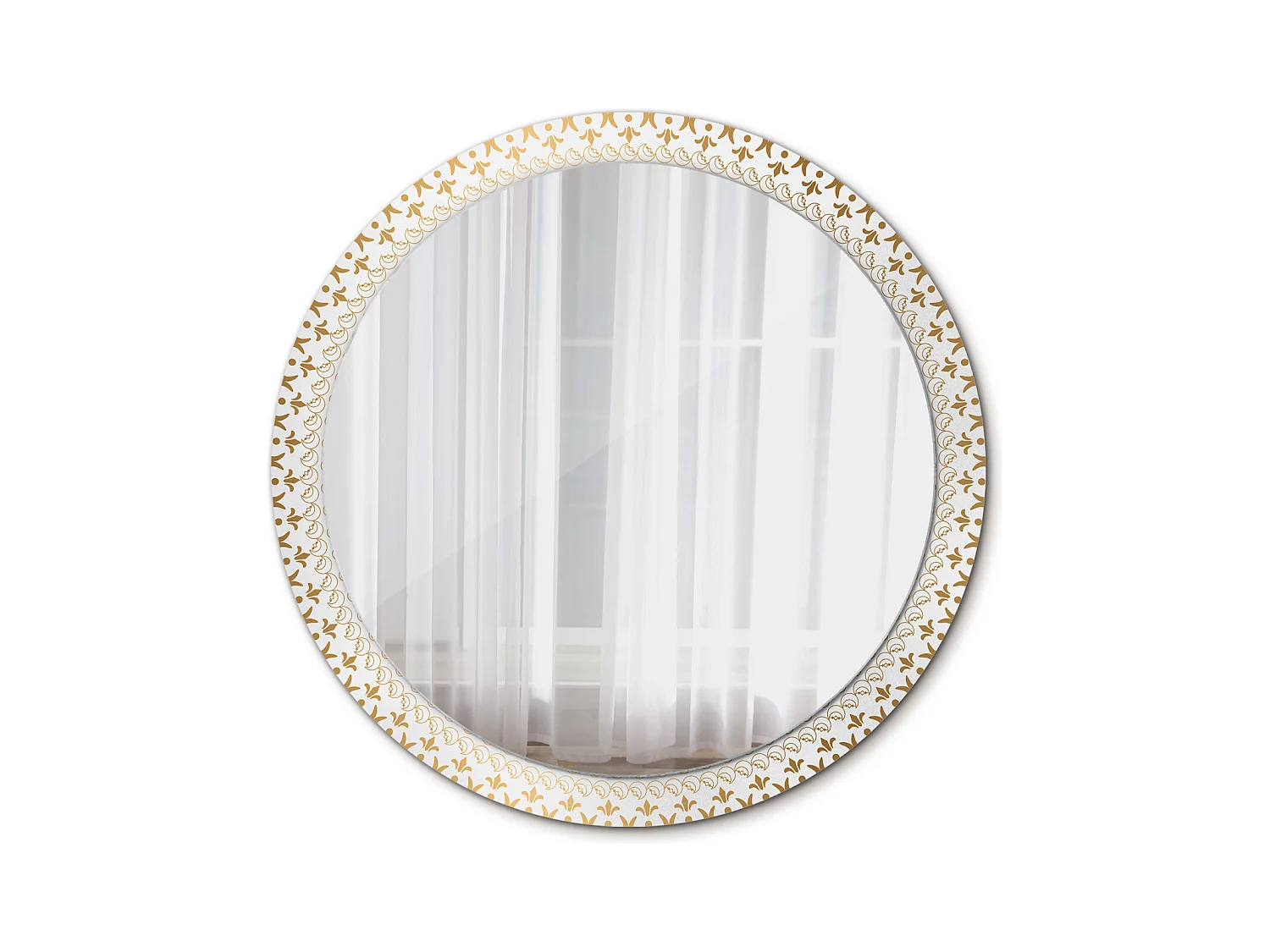 Dekorativer runder Spiegel - Indisches Mandala - 100 cm