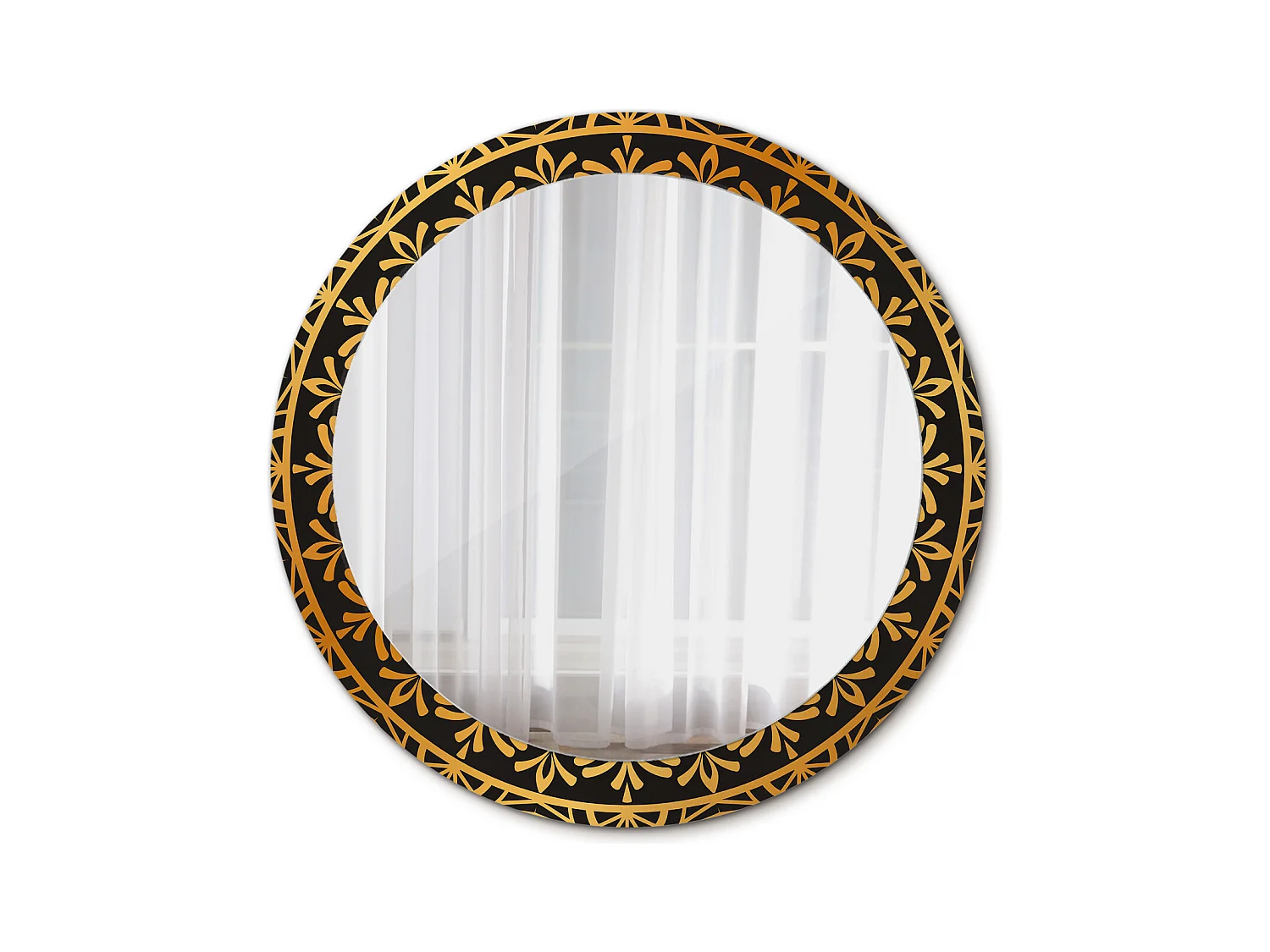 Miroir rond décoratif - Mandala - 80 cm