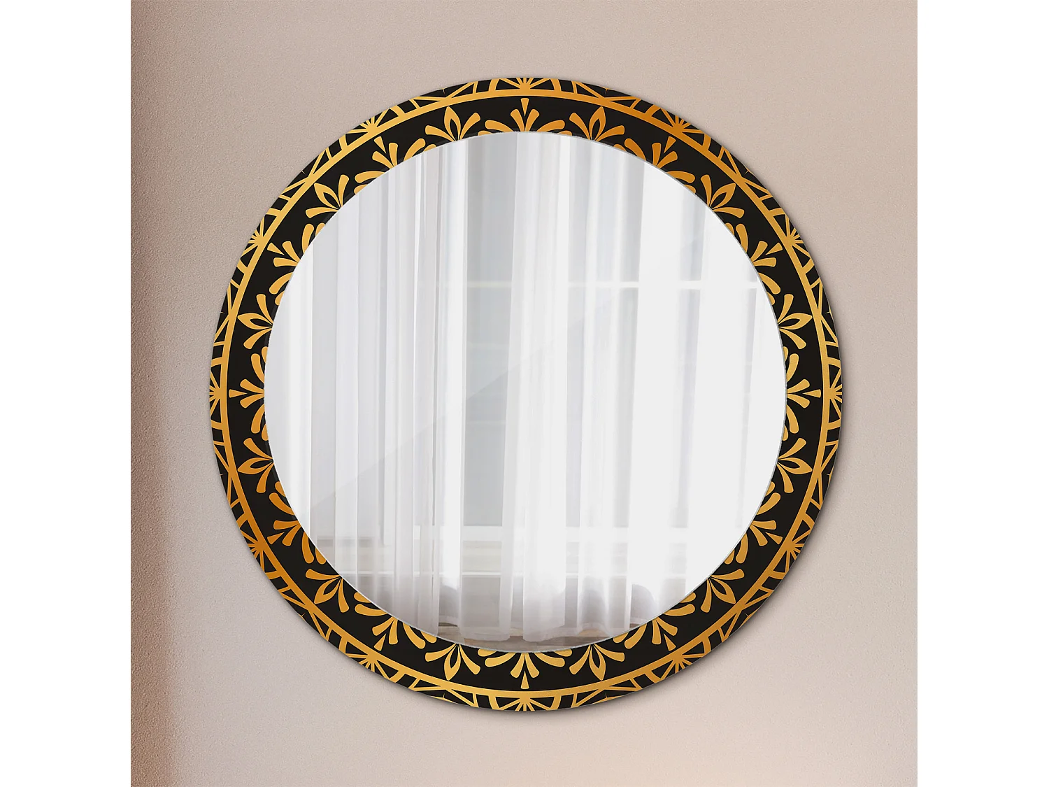 Miroir rond décoratif - Mandala - 80 cm