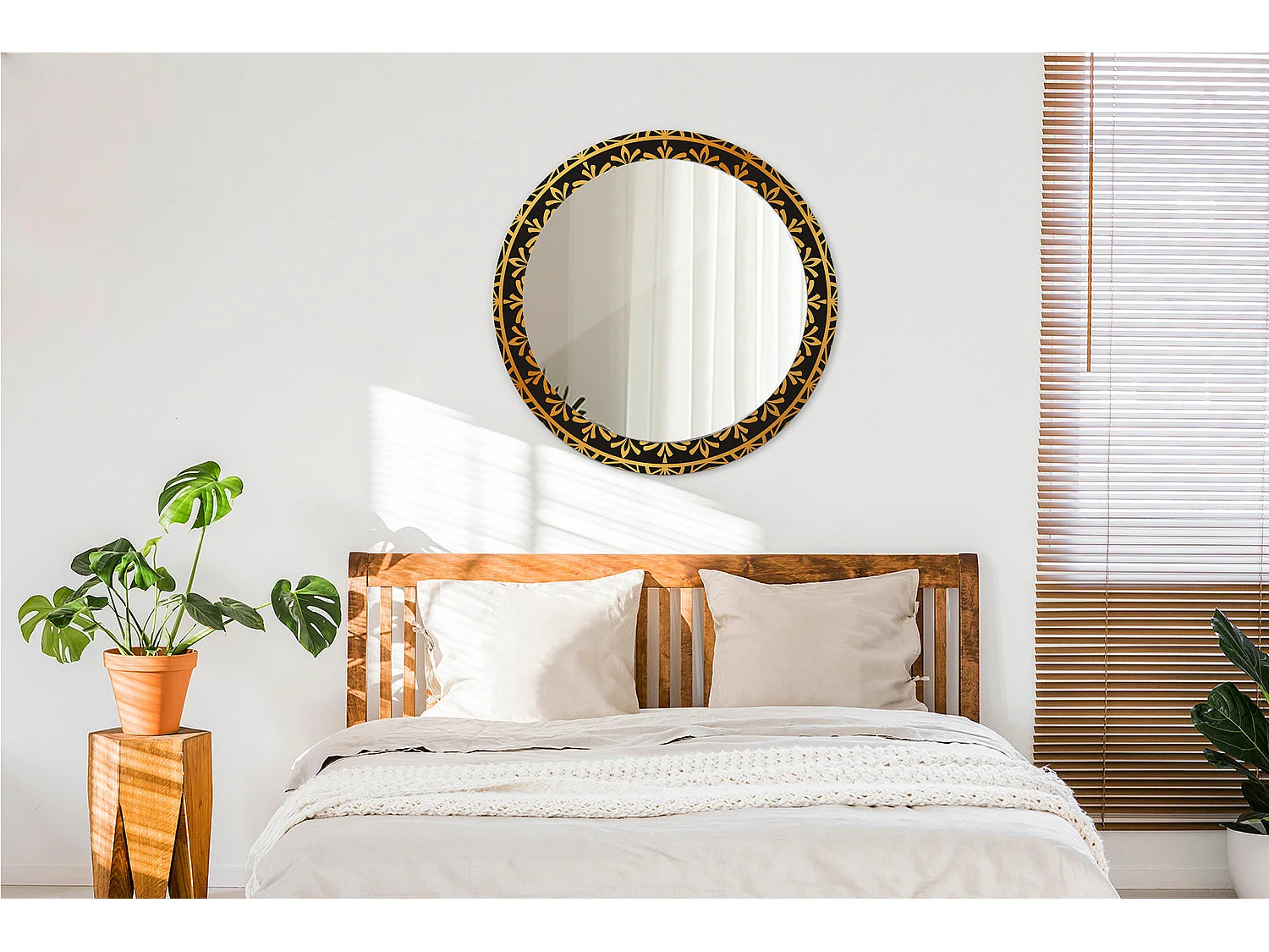 Miroir rond décoratif - Mandala - 80 cm