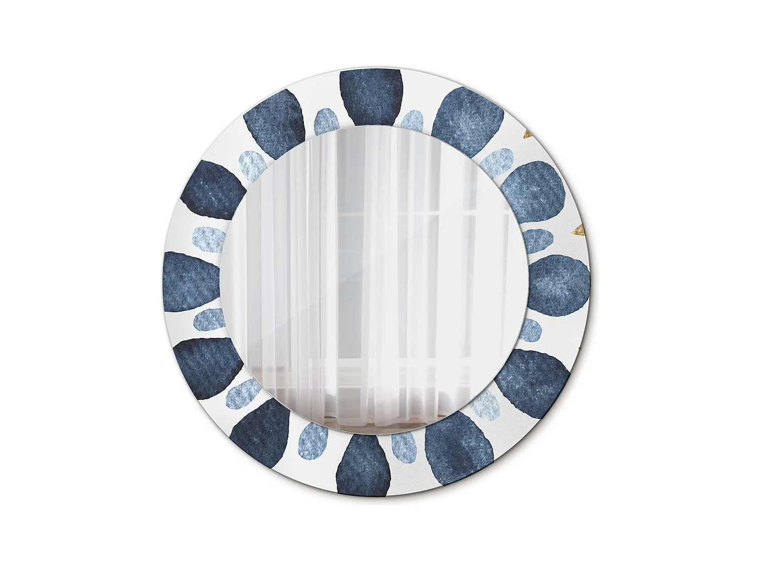 Miroir rond décoratif - Mandala lune - 50 cm
