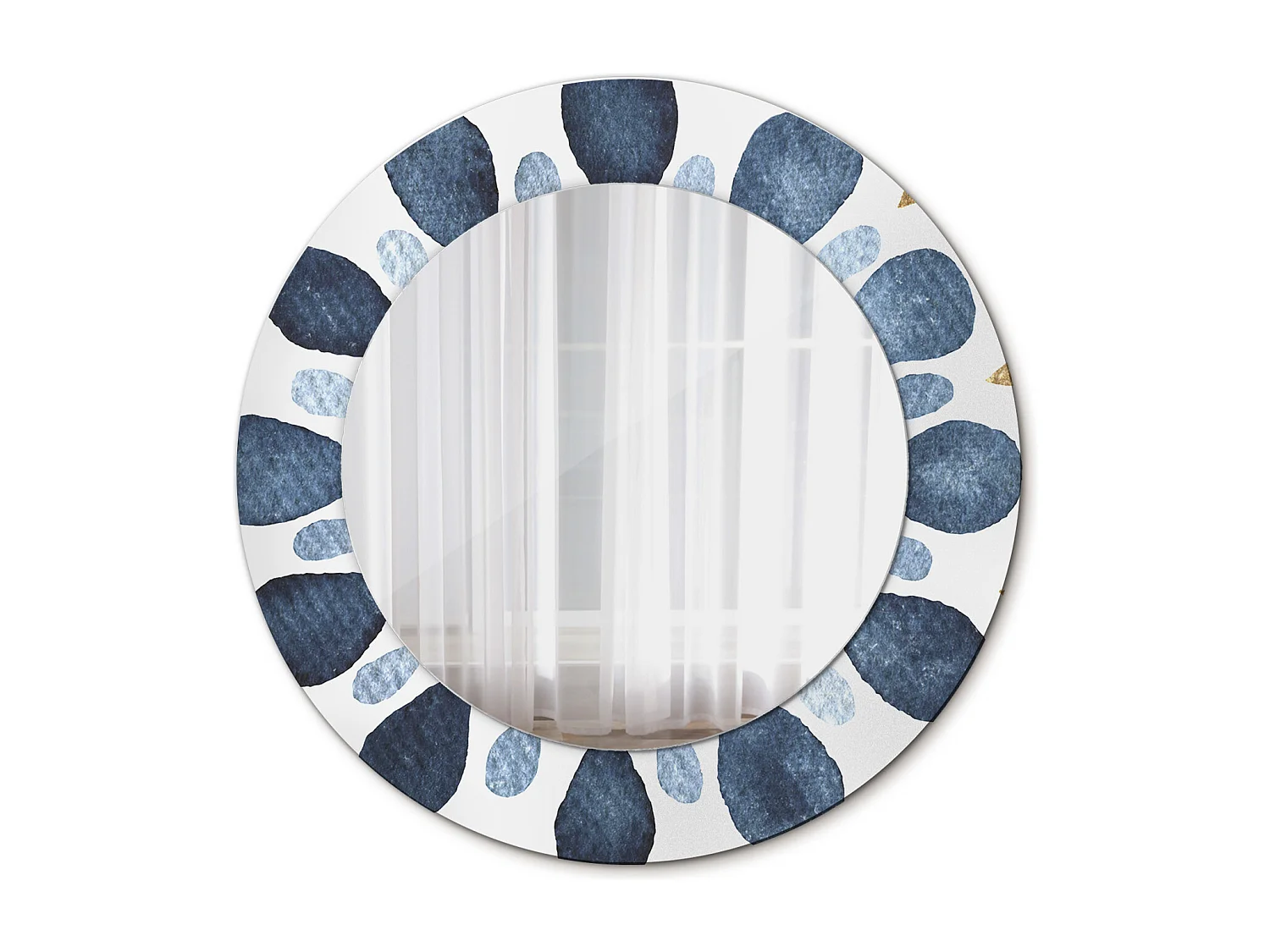 Miroir rond décoratif - Mandala lune - 50 cm