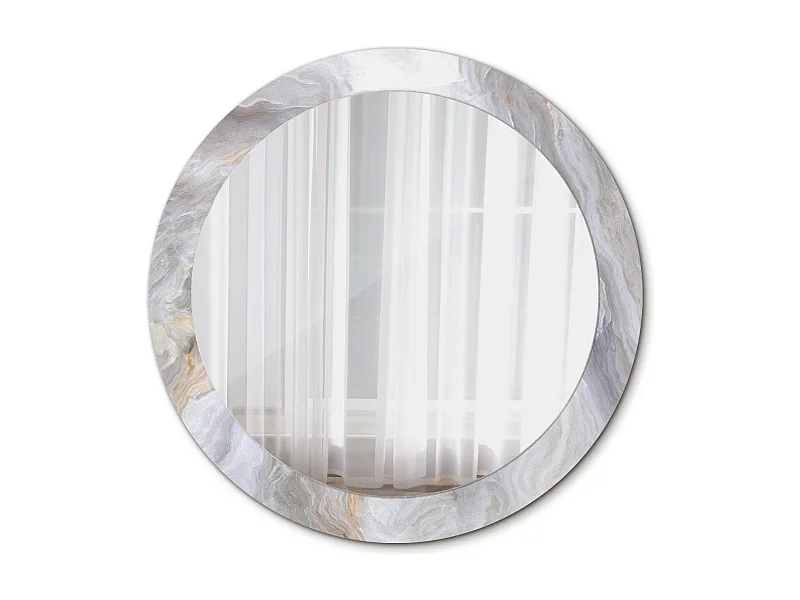 Runder dekorativer Spiegel - Abstrakter Marmor - 80 cm