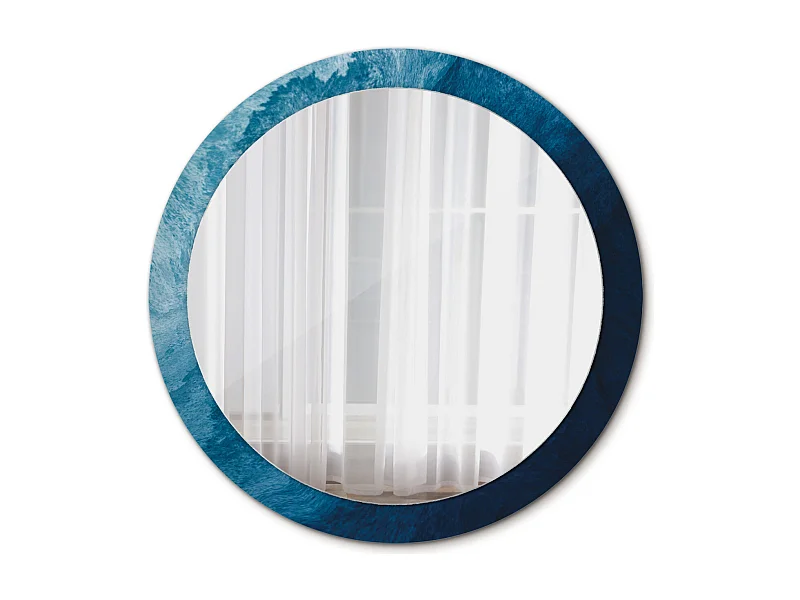Dekorativer runder Spiegel - Abstrakte Kunst - 90 cm